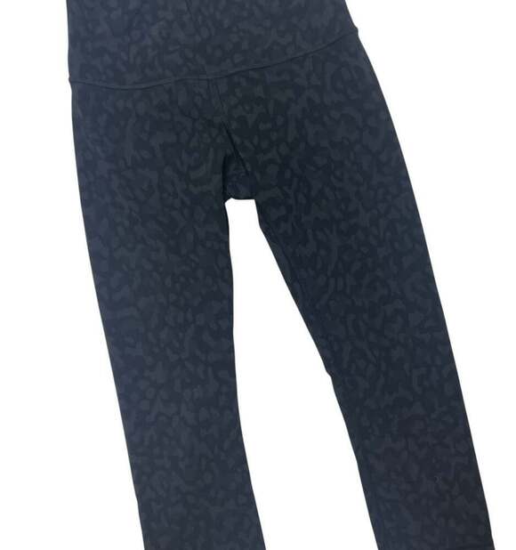 Lululemon Align Crop 21" Formation Camo Deep Coal Multi Leopard Black Leggings - Picture 1 of 3